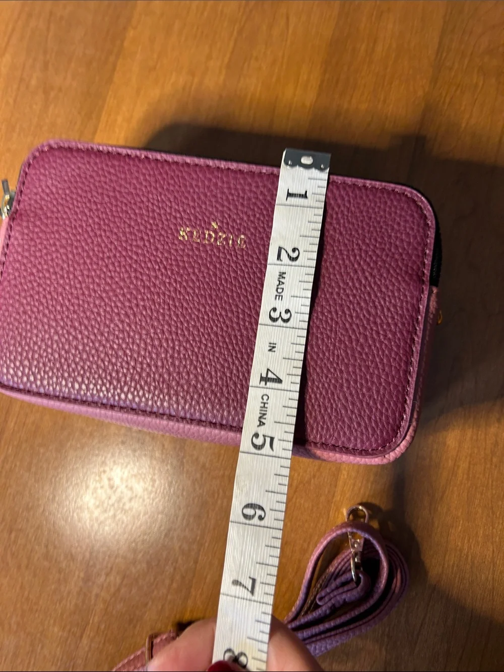 Kedzie Doubke Zip Two-Tone Pink Crossbody Bag